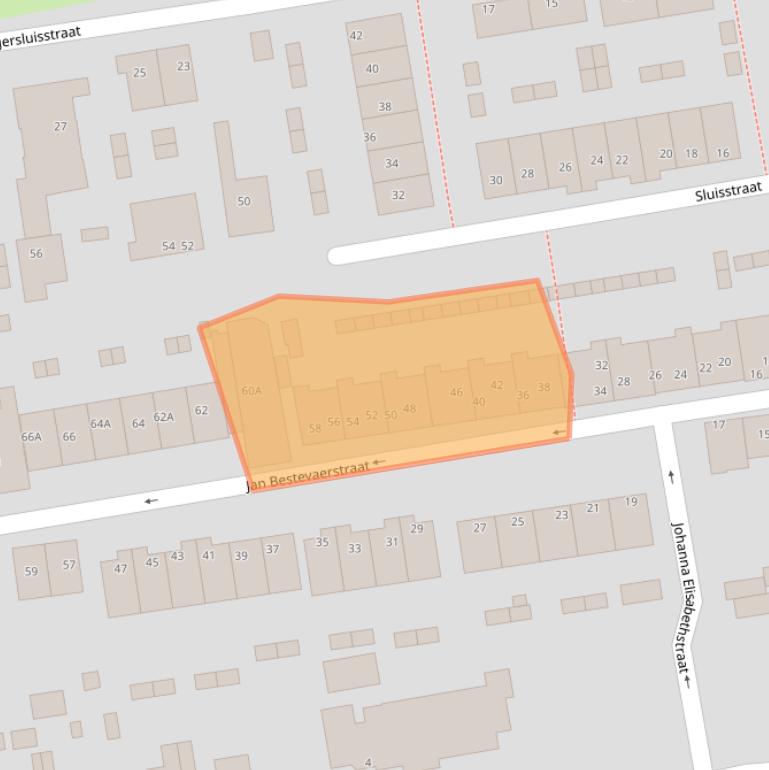 Kaart van postcodegebied 1541KR.