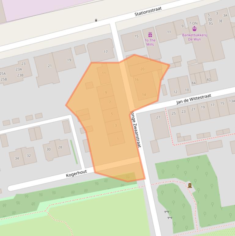 Kaart van postcodegebied 1541LD.