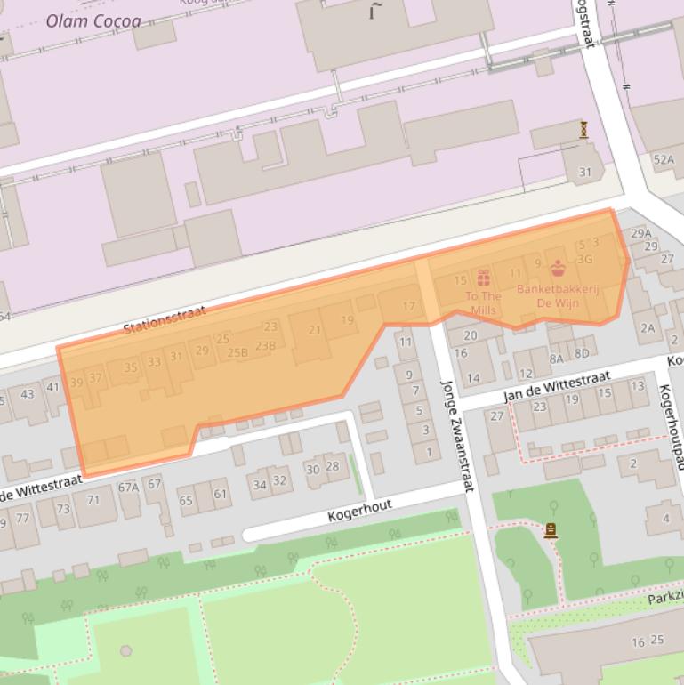 Kaart van postcodegebied 1541LE.