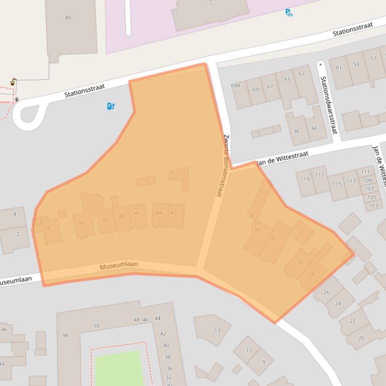 Kaart van postcodegebied 1541LR.