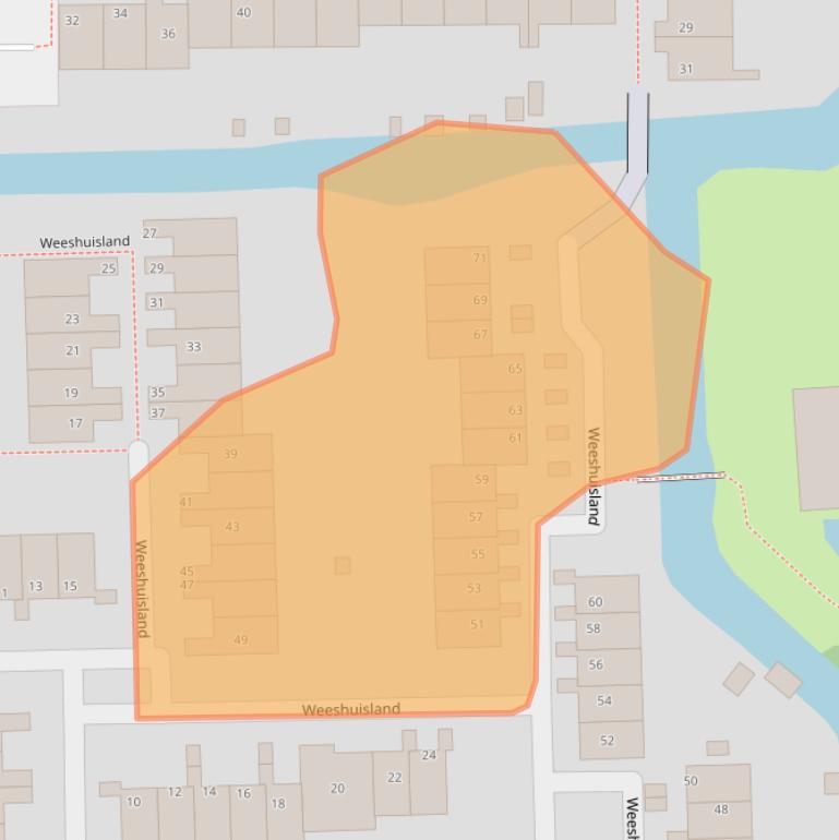 Kaart van postcodegebied 1541MB.