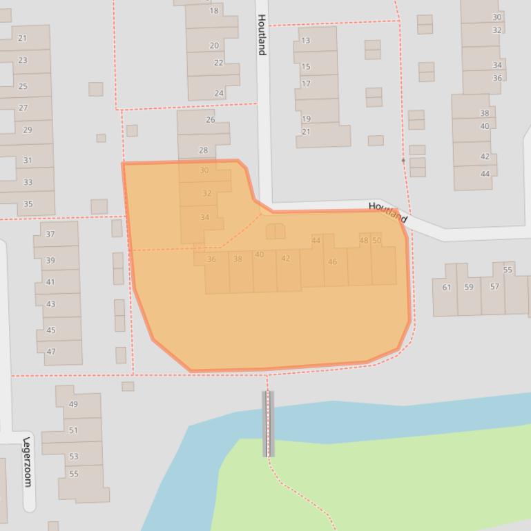Kaart van postcodegebied 1541NB.