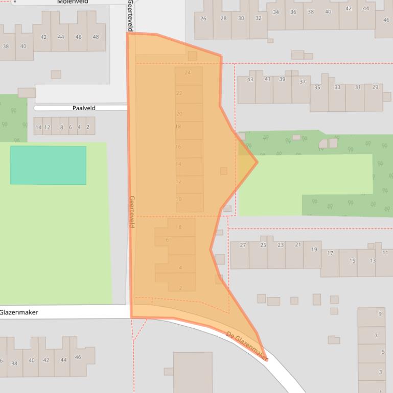 Kaart van postcodegebied 1541PH.