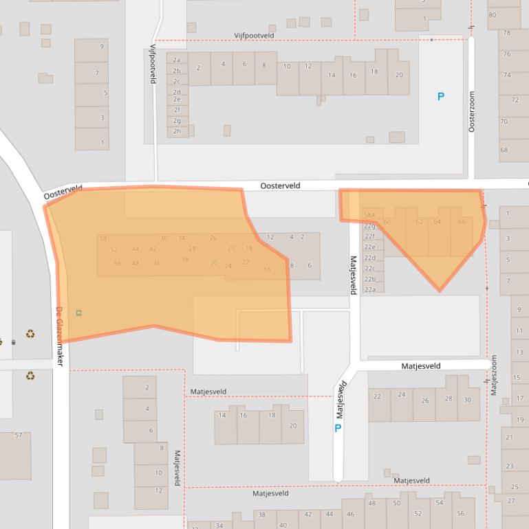 Kaart van postcodegebied 1541PP.