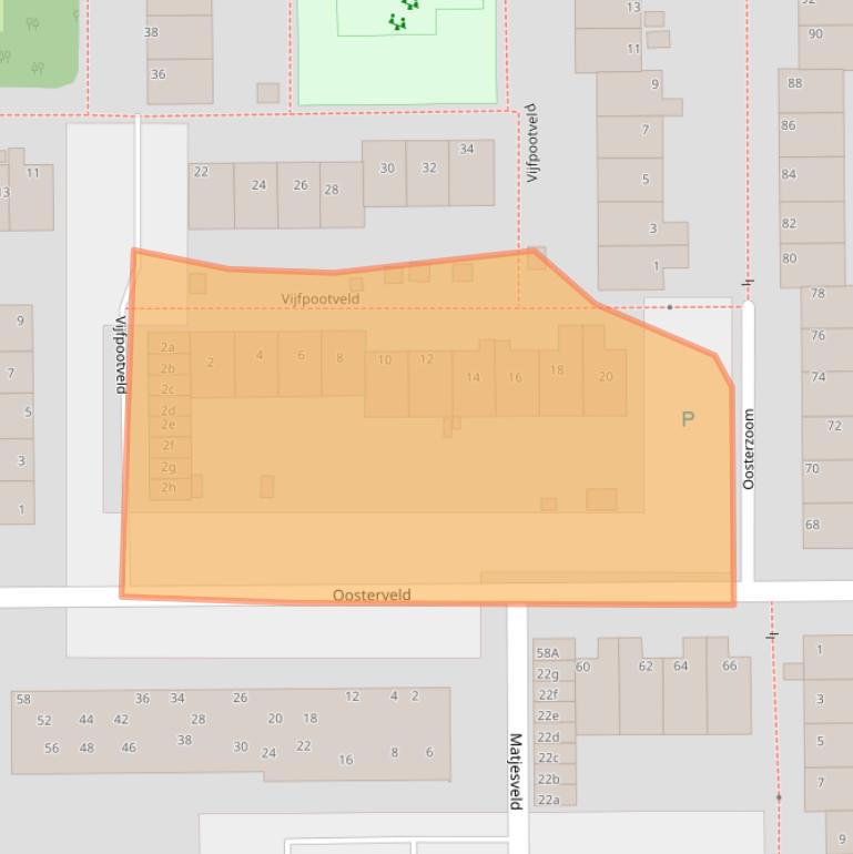 Kaart van postcodegebied 1541PS.