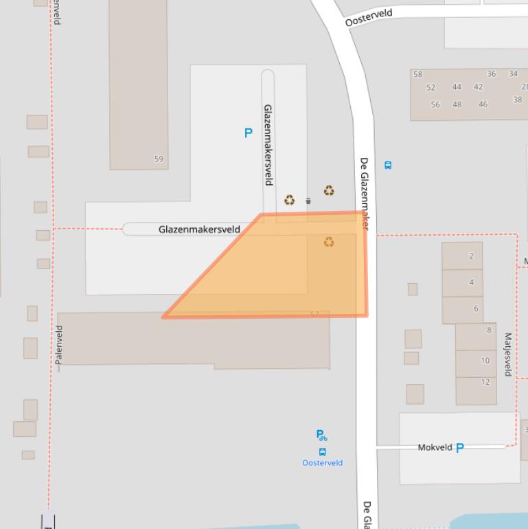 Kaart van postcodegebied 1541RB.