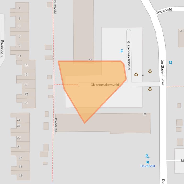 Kaart van postcodegebied 1541RD.