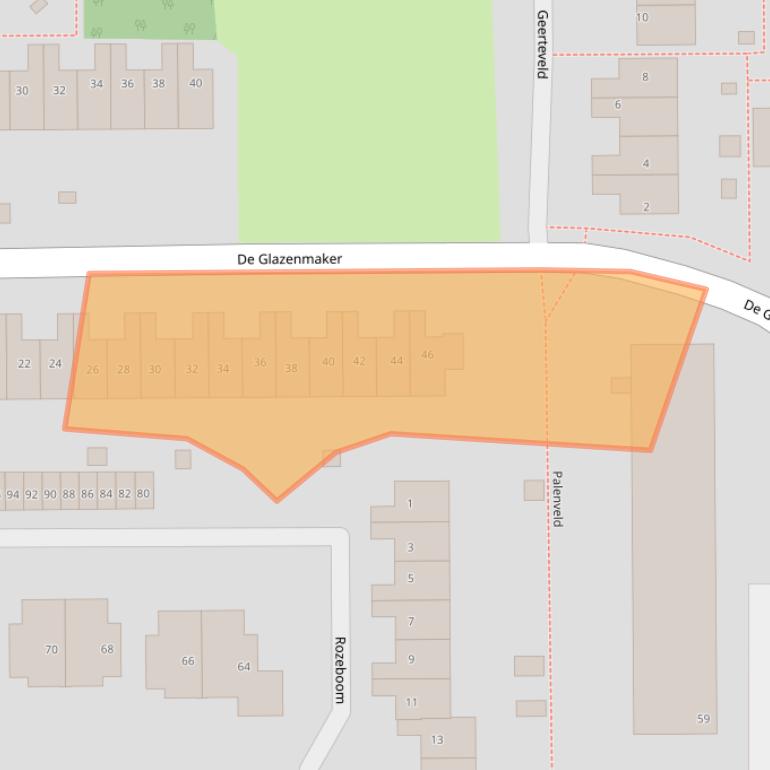 Kaart van postcodegebied 1541RG.