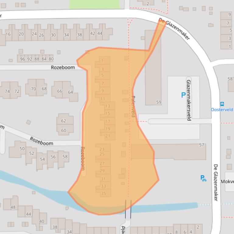 Kaart van postcodegebied 1541RH.