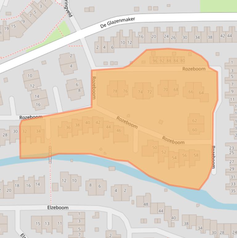 Kaart van postcodegebied 1541RK.