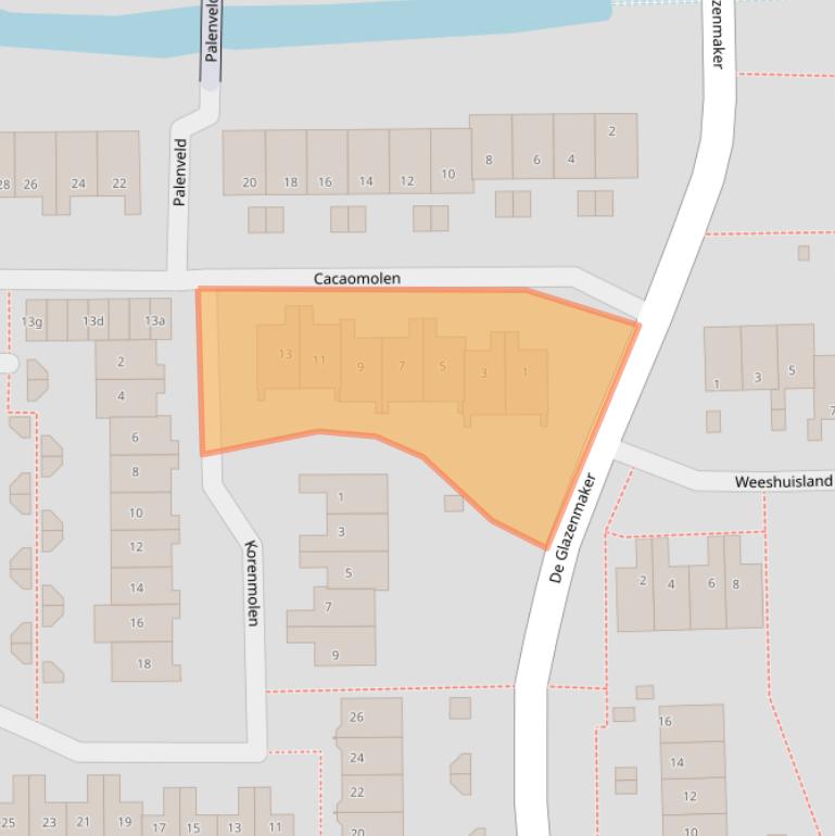 Kaart van postcodegebied 1541RL.