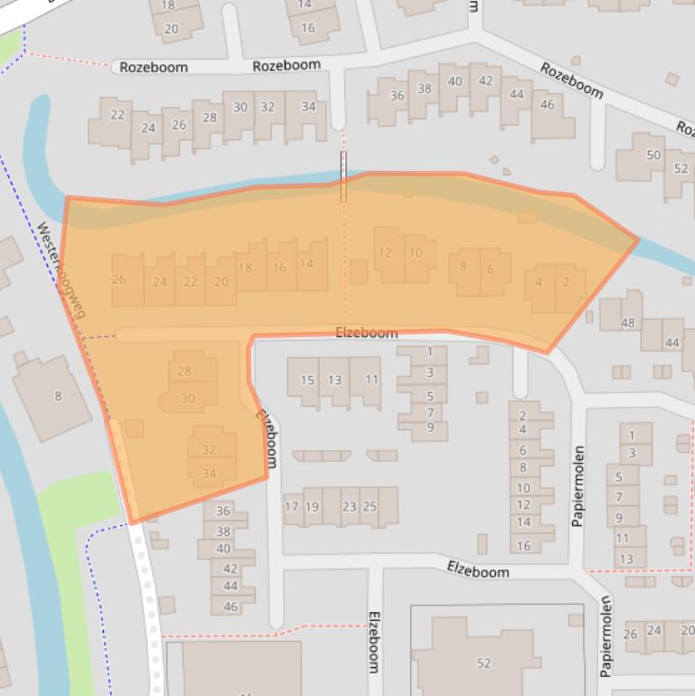 Kaart van postcodegebied 1541RP.