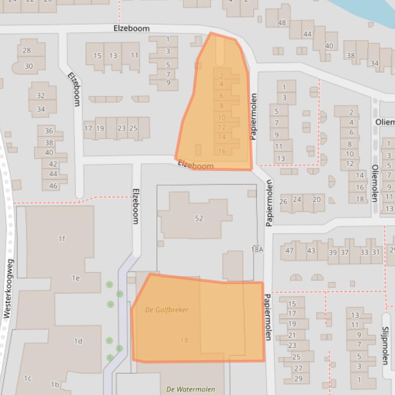 Kaart van postcodegebied 1541RT.