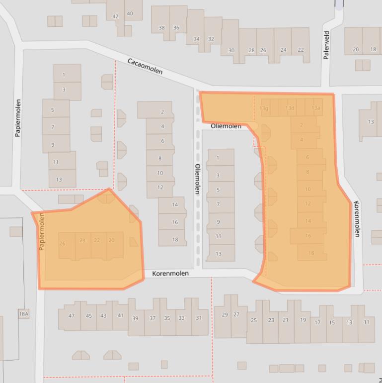 Kaart van postcodegebied 1541RX.