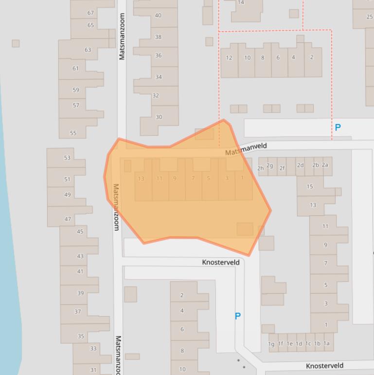 Kaart van postcodegebied 1541SM.