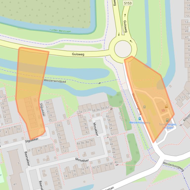 Kaart van postcodegebied 1541TD.