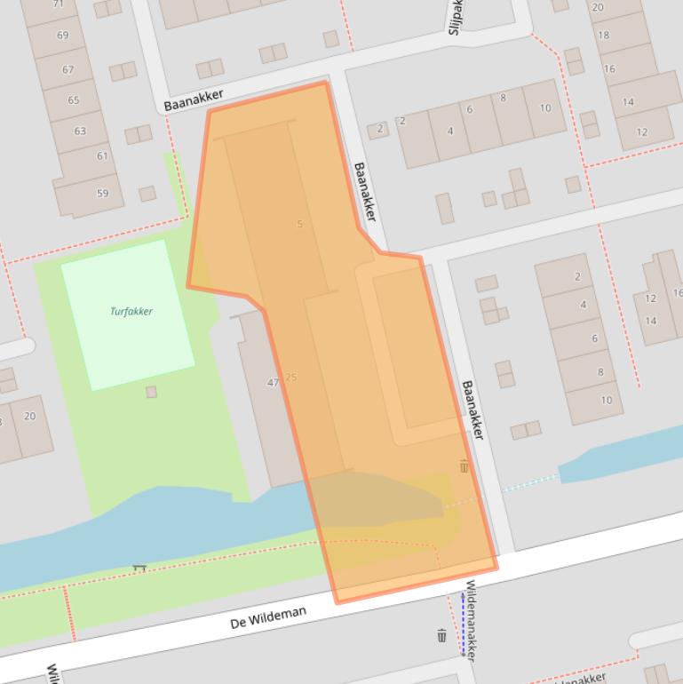 Kaart van postcodegebied 1541TG.