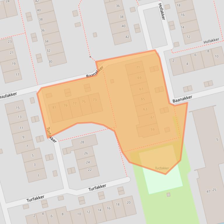 Kaart van postcodegebied 1541TJ.
