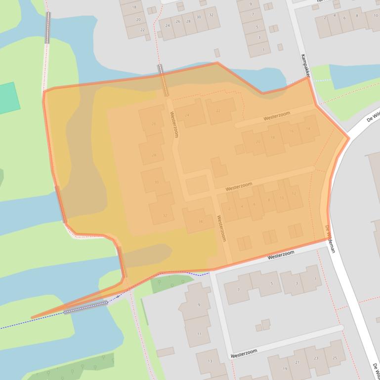 Kaart van postcodegebied 1541TW.