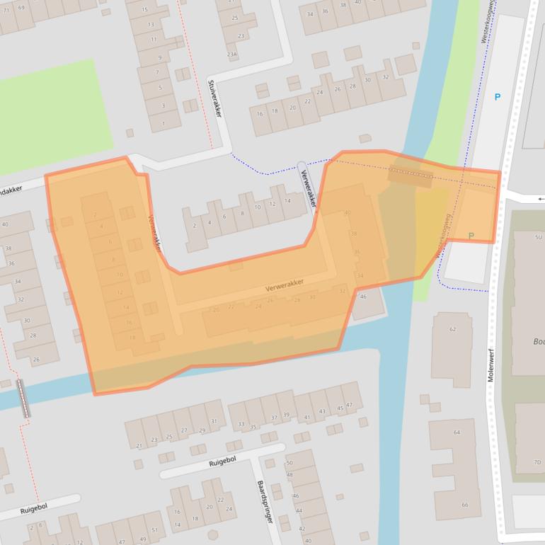 Kaart van postcodegebied 1541VT.
