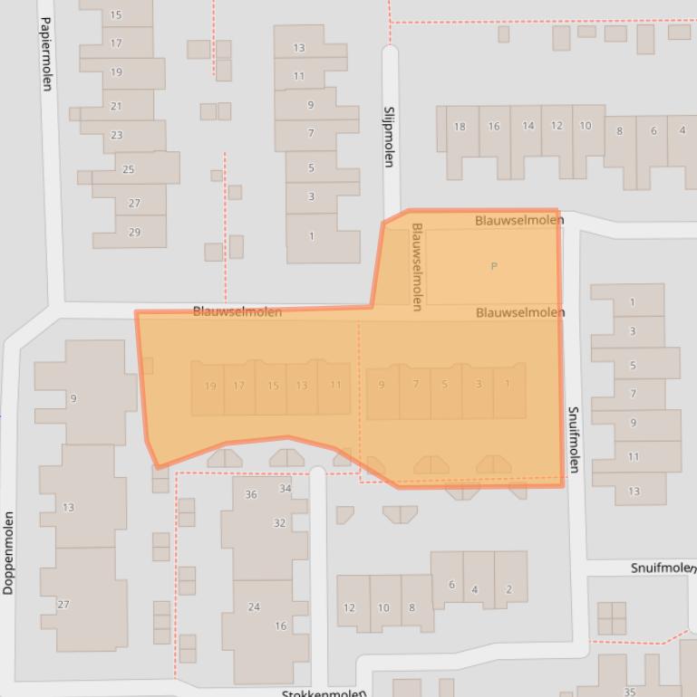 Kaart van postcodegebied 1541WC.