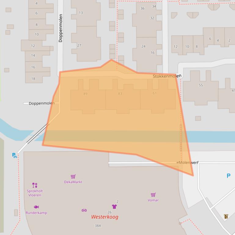 Kaart van postcodegebied 1541WK.