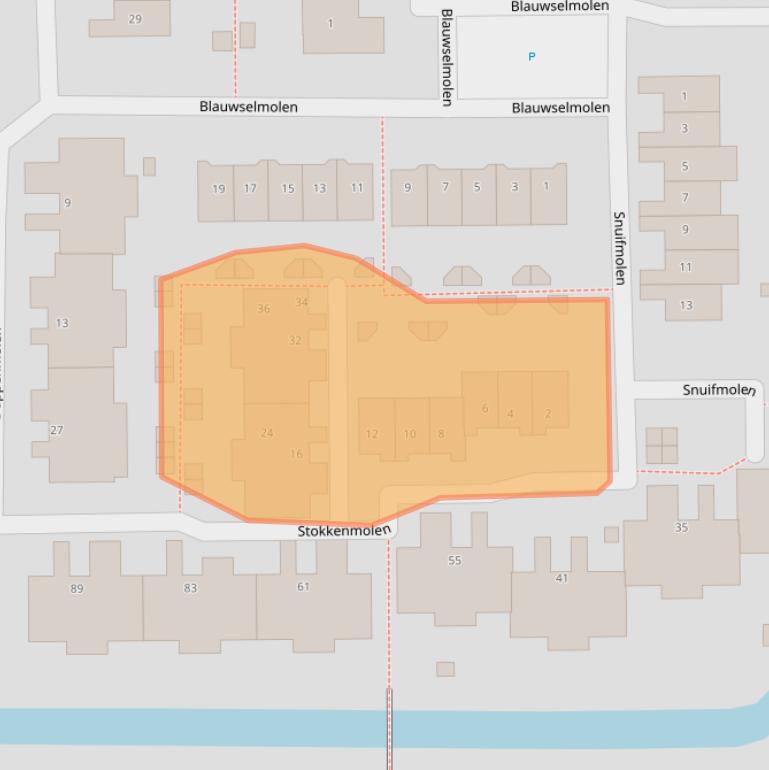 Kaart van postcodegebied 1541WL.