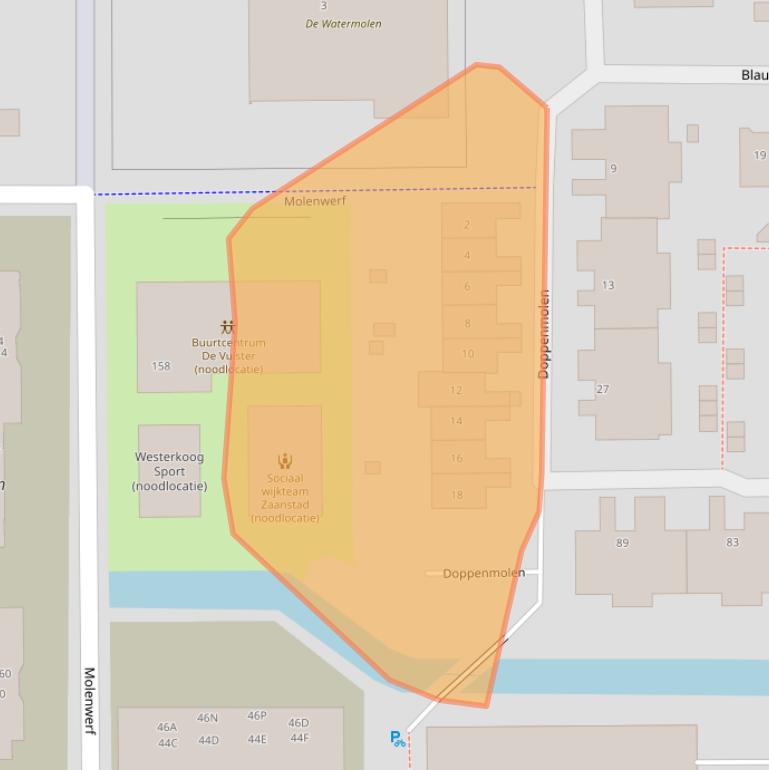 Kaart van postcodegebied 1541WN.