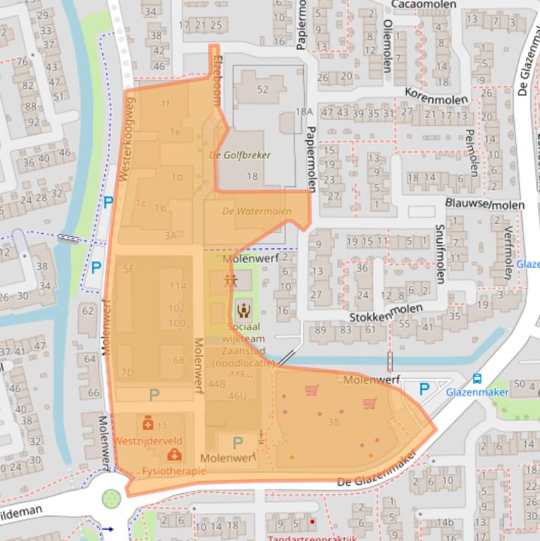 Kaart van postcodegebied 1541WR.