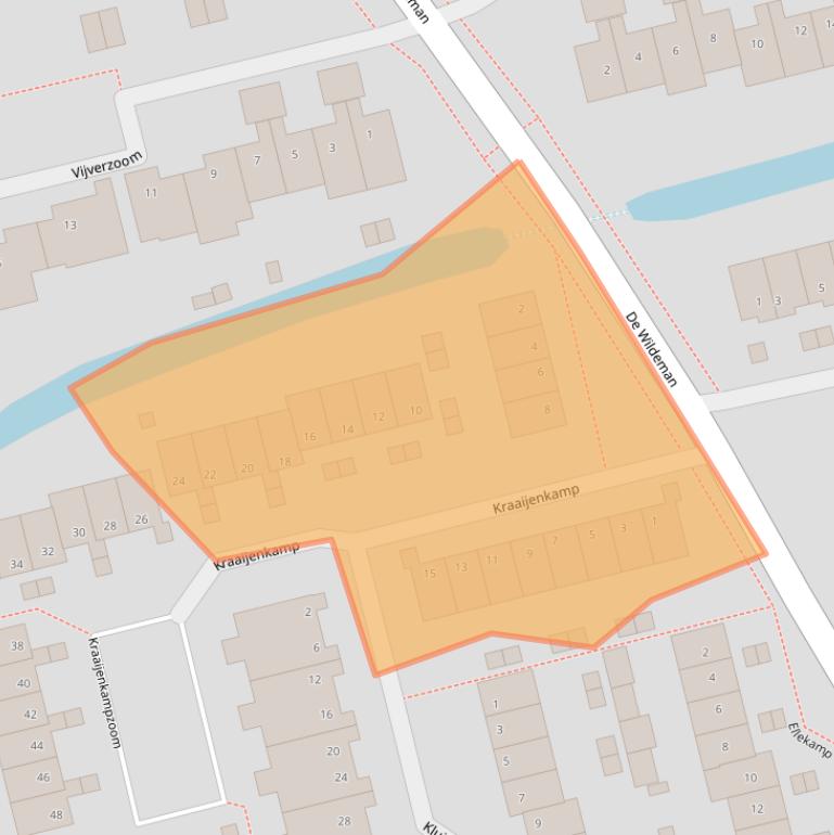 Kaart van postcodegebied 1541XV.