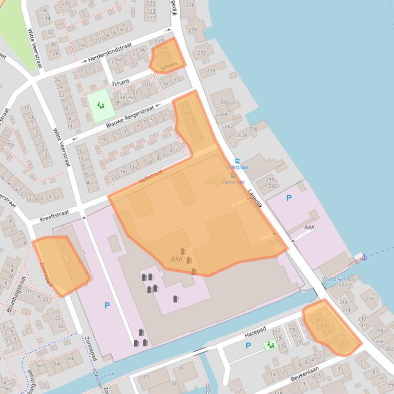 Kaart van postcodegebied 1544BD.