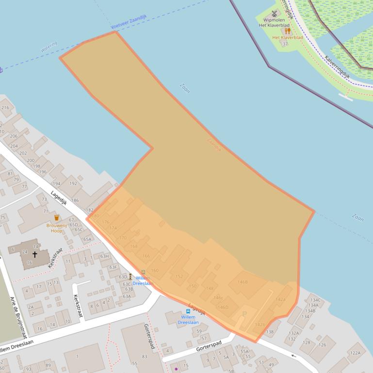 Kaart van postcodegebied 1544BL.