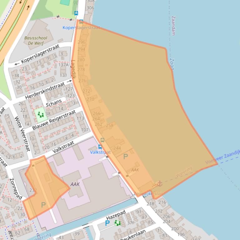 Kaart van postcodegebied 1544BN.