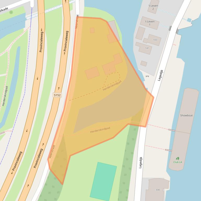 Kaart van postcodegebied 1544BV.
