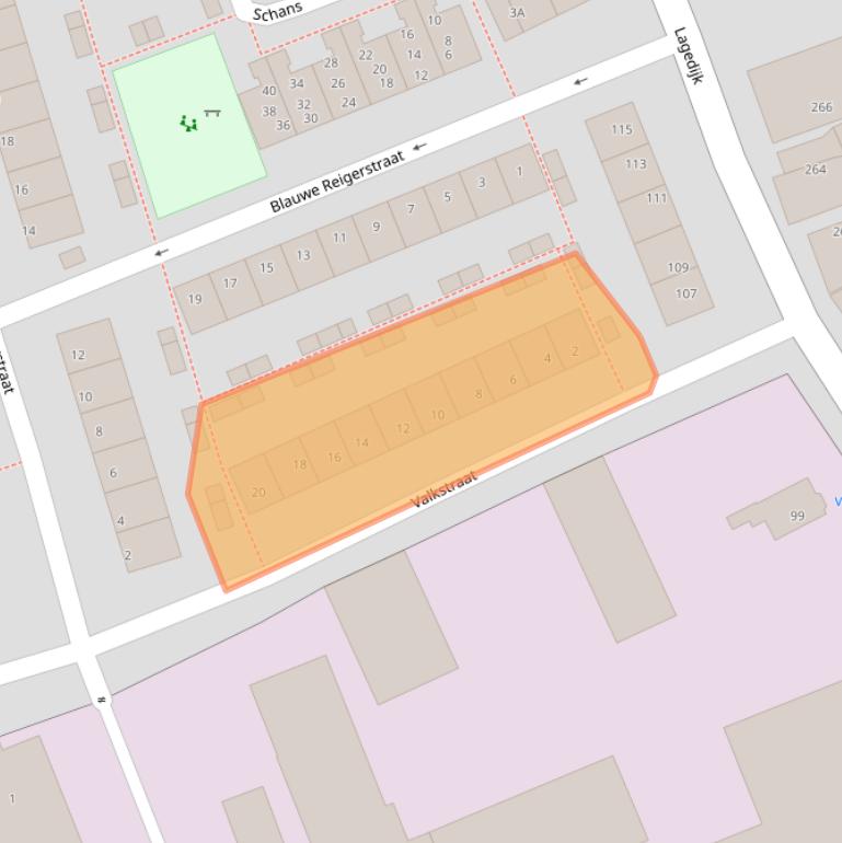 Kaart van postcodegebied 1544CD.