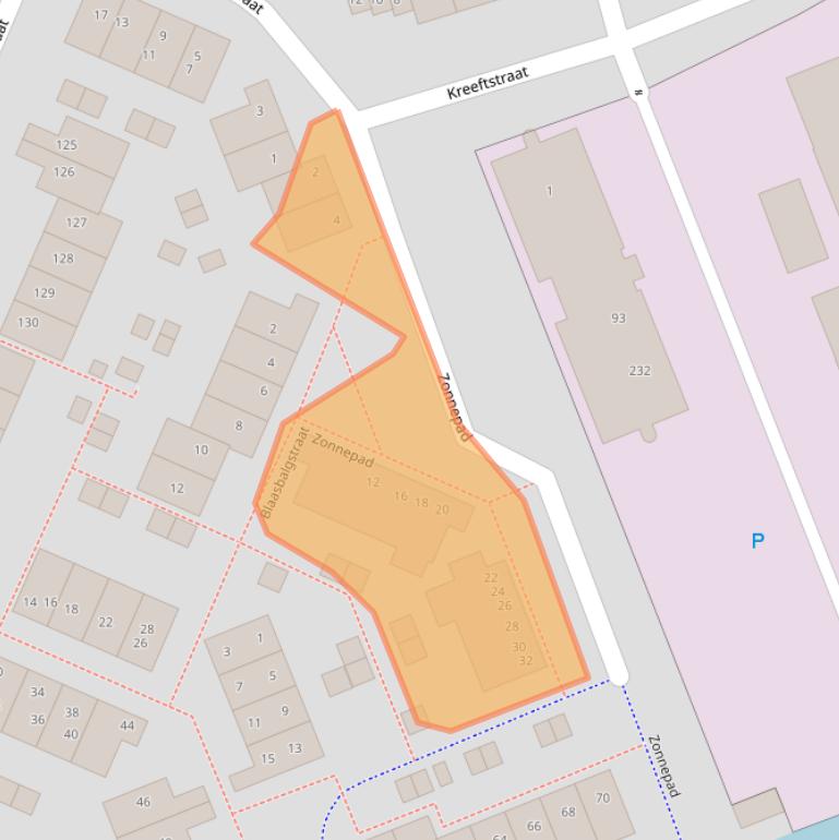 Kaart van postcodegebied 1544CE.