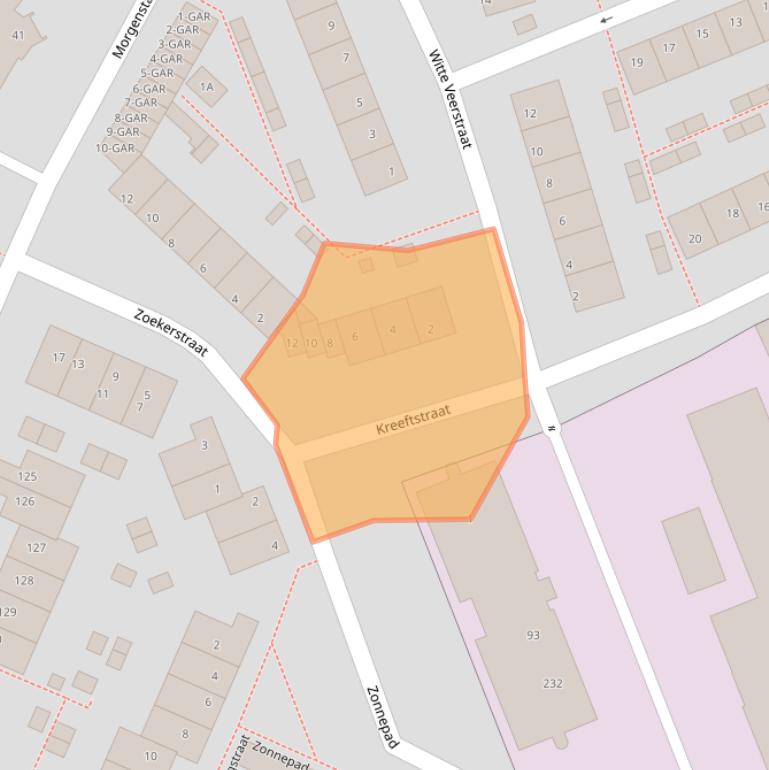 Kaart van postcodegebied 1544CK.