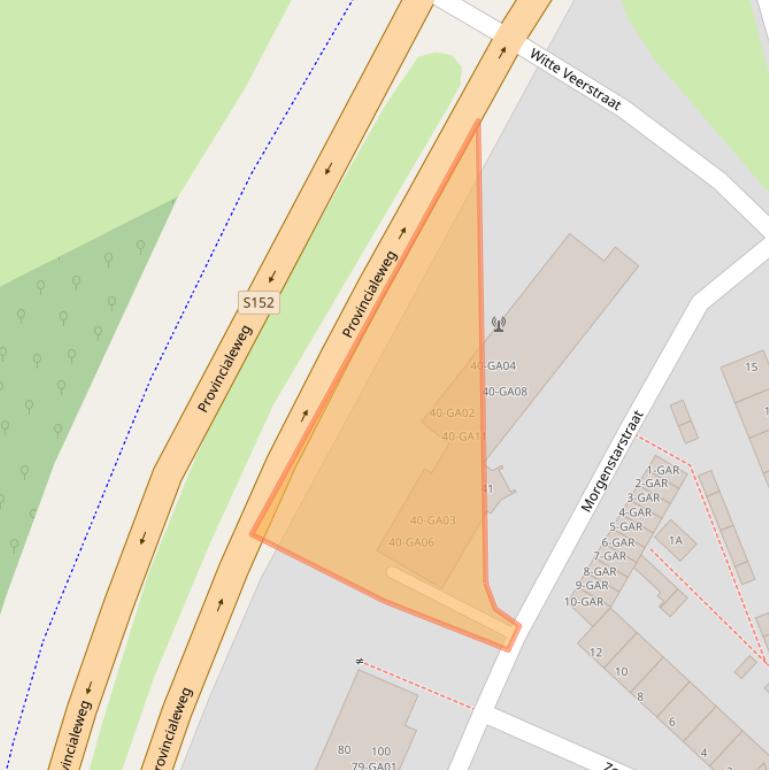 Kaart van postcodegebied 1544CP.