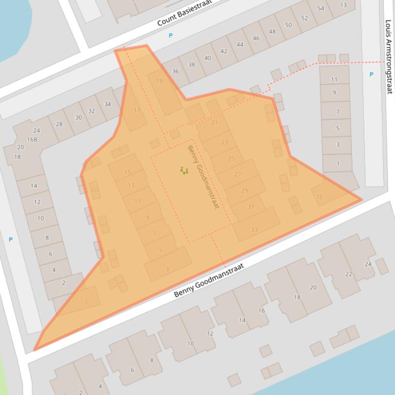 Kaart van postcodegebied 1544LP.