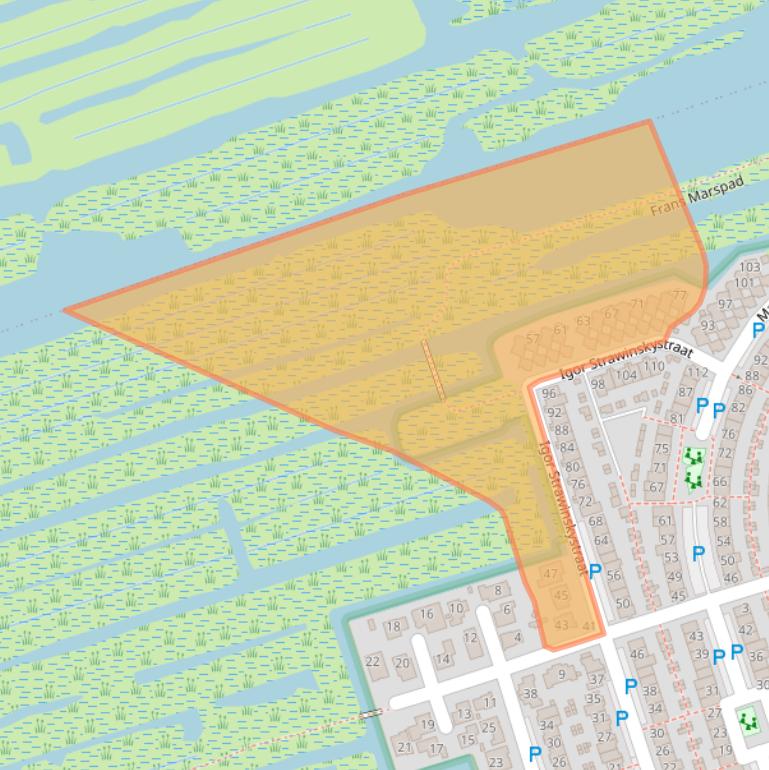 Kaart van postcodegebied 1544MD.