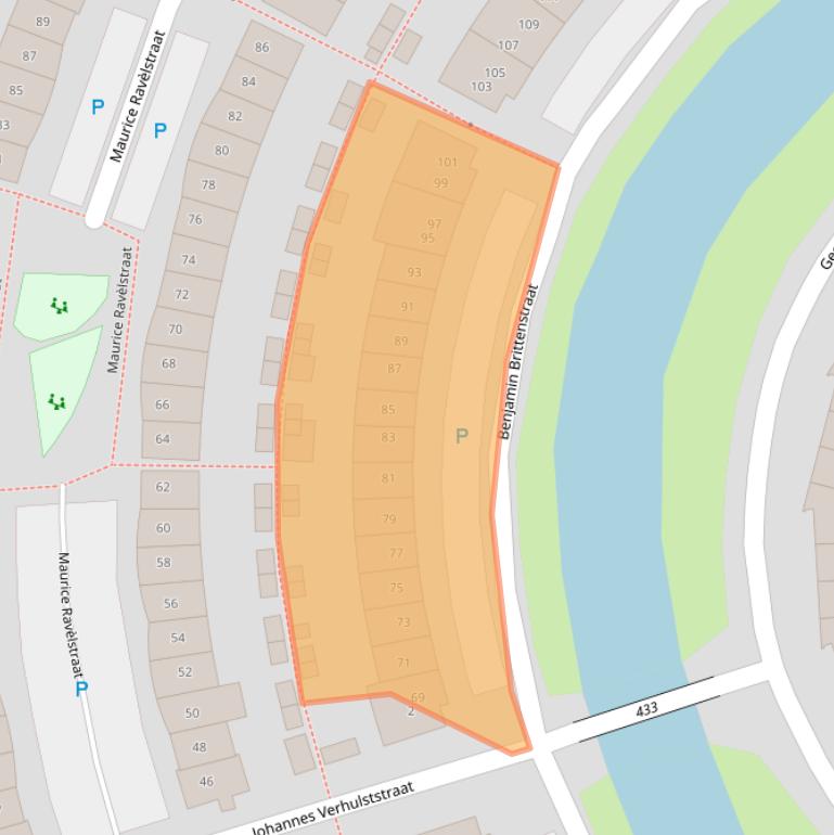 Kaart van postcodegebied 1544NC.