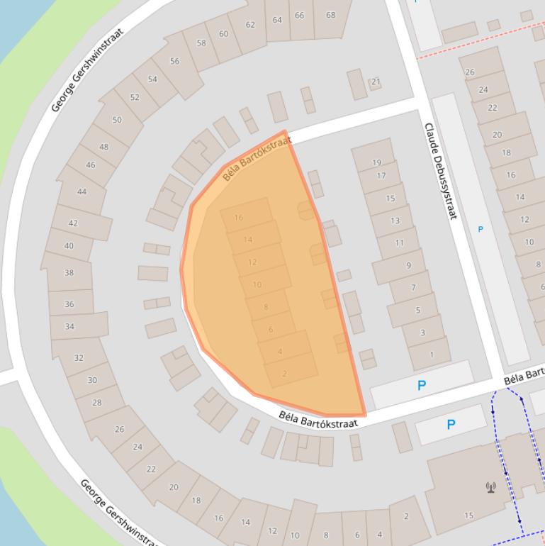 Kaart van postcodegebied 1544NK.