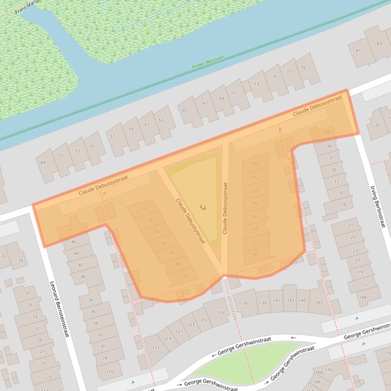 Kaart van postcodegebied 1544NN.