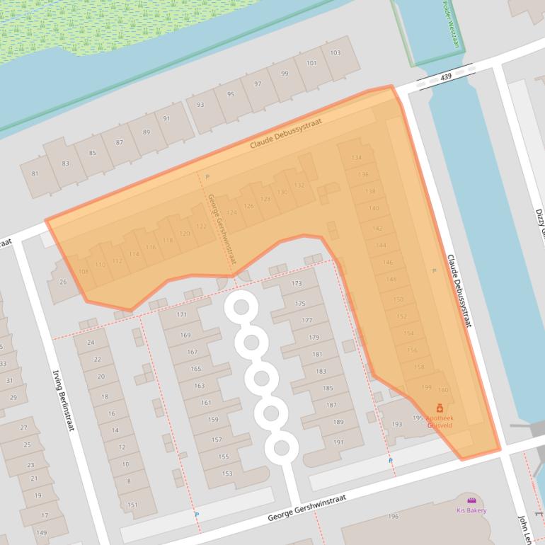 Kaart van postcodegebied 1544NR.