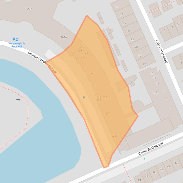 Kaart van postcodegebied 1544NT.