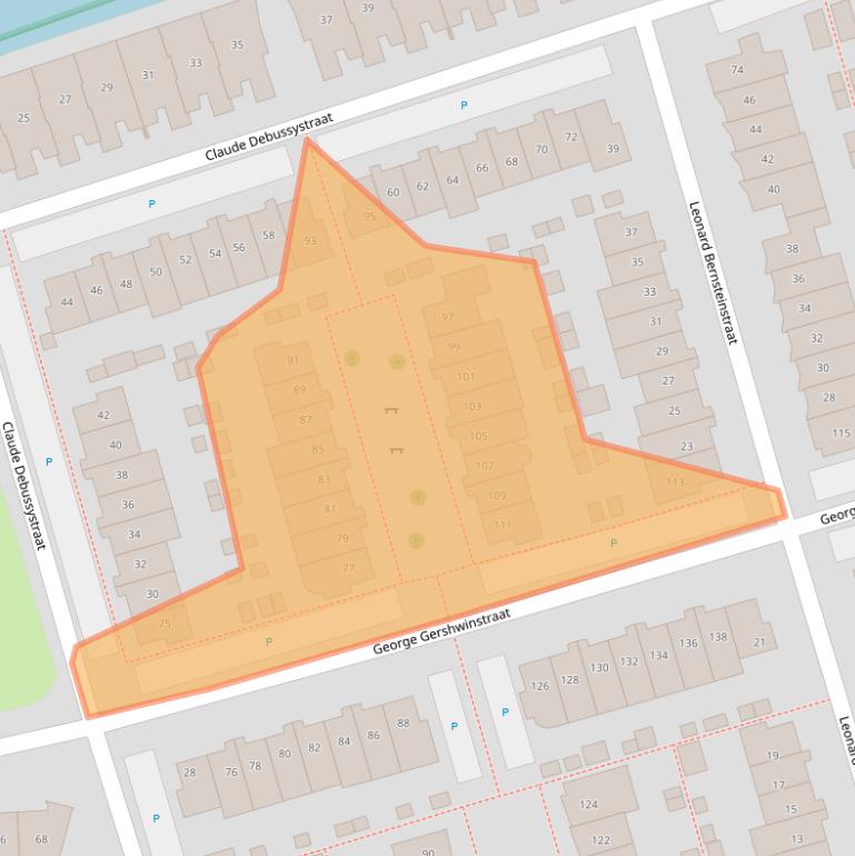 Kaart van postcodegebied 1544NV.