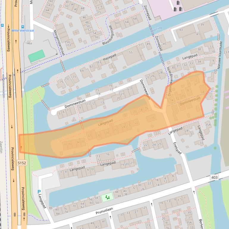 Kaart van postcodegebied 1544PT.