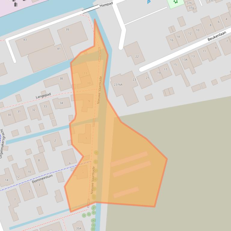 Kaart van postcodegebied 1544PV.