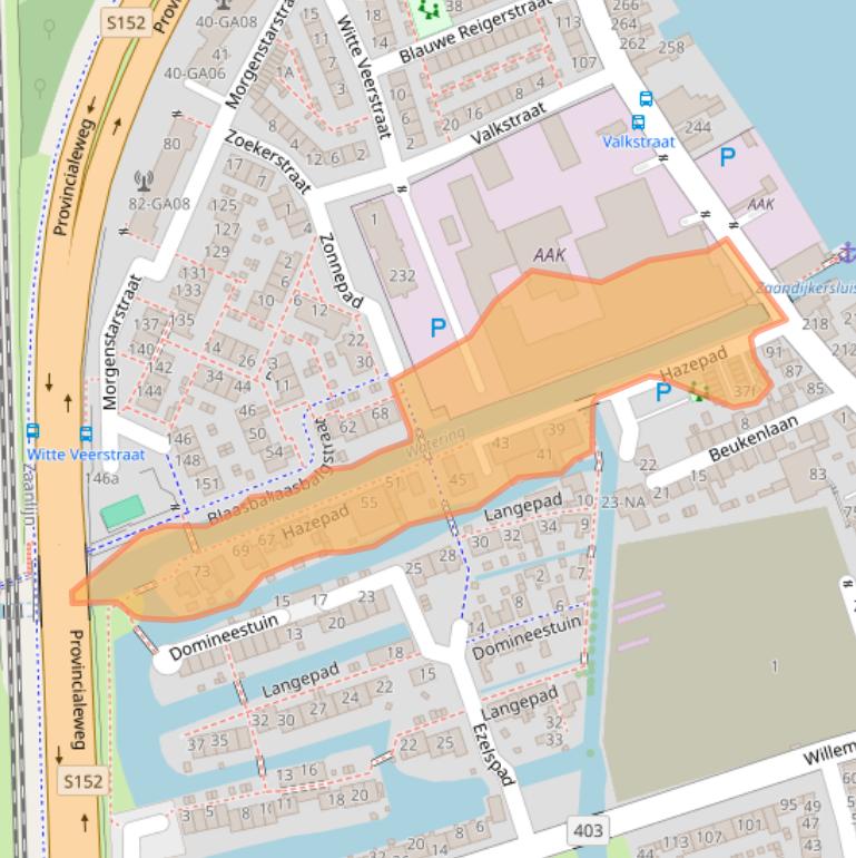 Kaart van postcodegebied 1544PW.