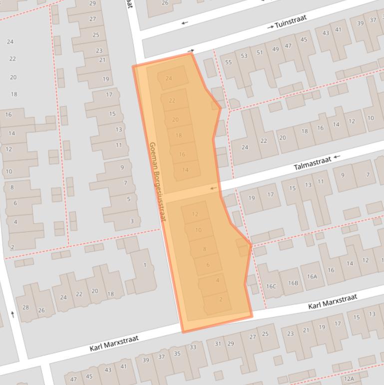 Kaart van postcodegebied 1544RN.